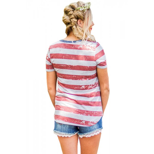 American Heart Womens Flag T-shirt