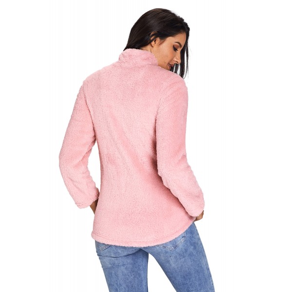 Pink Zipped Pullover Fleece Outfit