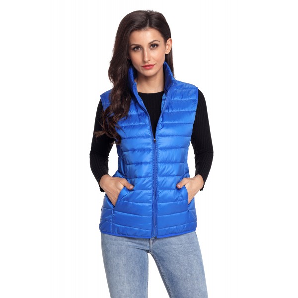 Royal Blue Quilted Cotton Down Vest