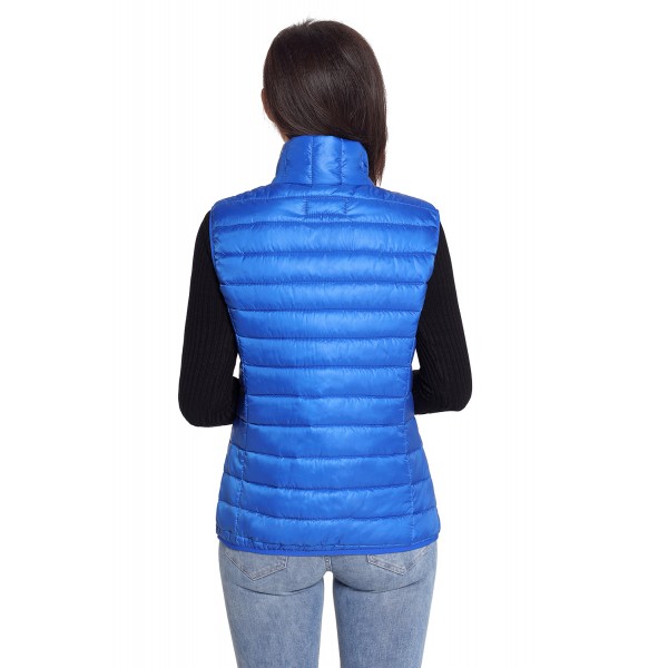 Royal Blue Quilted Cotton Down Vest