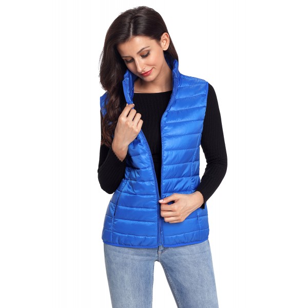 Royal Blue Quilted Cotton Down Vest