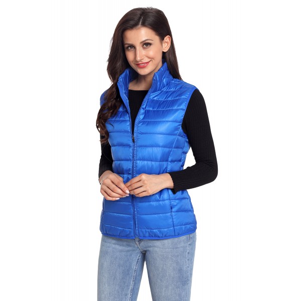 Royal Blue Quilted Cotton Down Vest