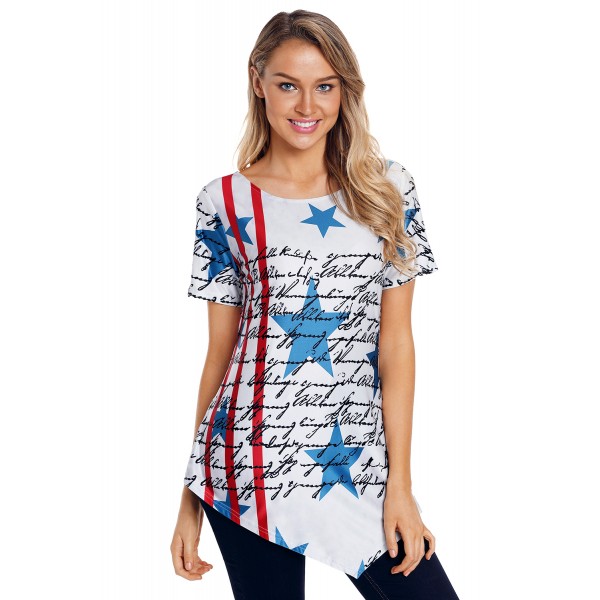 The Declaration of Independence Asymmetric Hem T-shirt