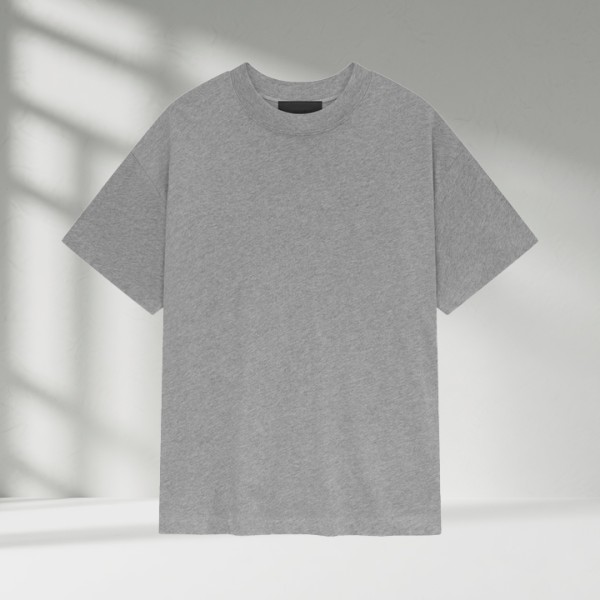100% Cotton Men's Oversize round Neck T-Shirts Washing Short Sleeve