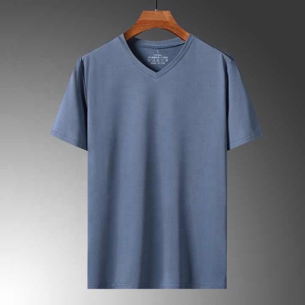 Seamless Youth Sportswear Man Sport Ice Silk V-Neck Undershirt