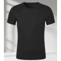 Men's Summer T-Shirts Plus Size Casual Cotton Breathable and Anti-Pilling Solid Color