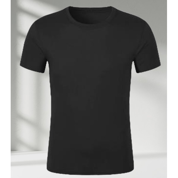 Men's Summer T-Shirts Plus Size Casual Cotton Breathable and Anti-Pilling Solid Color