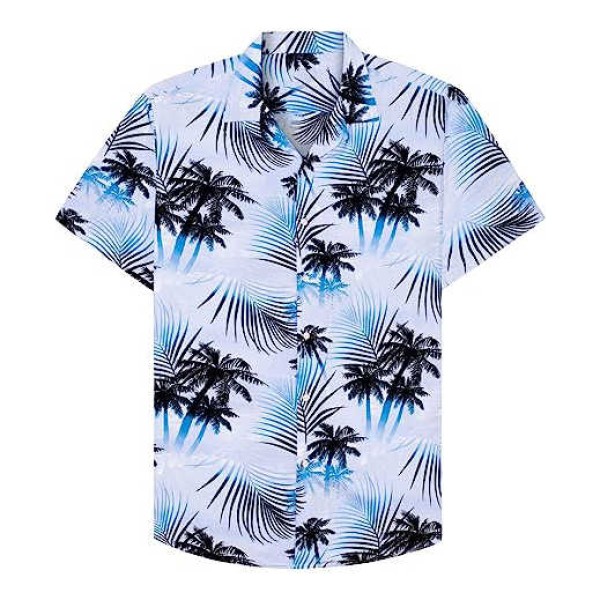 Printed Casual New Model Button up Hawaiian Beach Shirts for Men