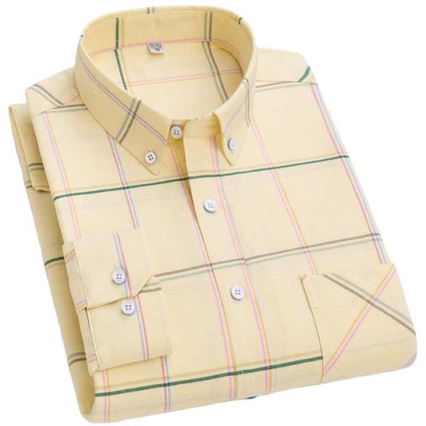 100% Cotton Oxford Men's Long-sleeved Shirts