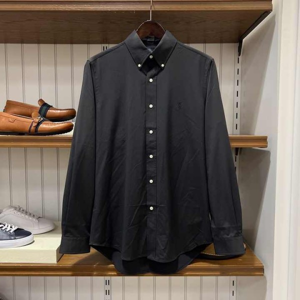 No Ironing Casual Top, Pure Cotton Plus Size Men's Long Sleeved Shirt