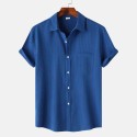 Your Men's Blue Short Sleeve Shirts With Pocket