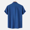 Your Men's Blue Short Sleeve Shirts With Pocket
