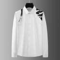 Men's Slim Fit Formal Cotton Dress Shirts Long Sleeve Work Style Shirts