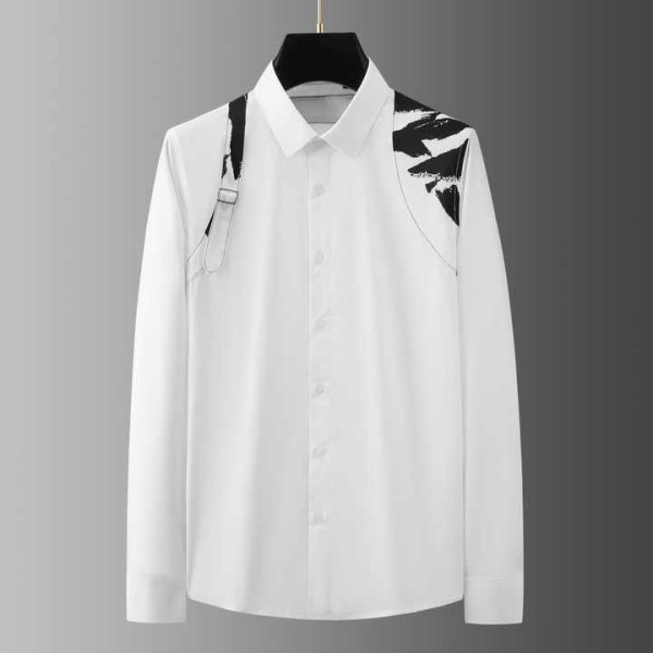 Men's Slim Fit Formal Cotton Dress Shirts Long Sleeve Work Style Shirts