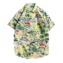 Men's Short Sleeve Hawaiian Shirt 100% Cotton Casual Shirts