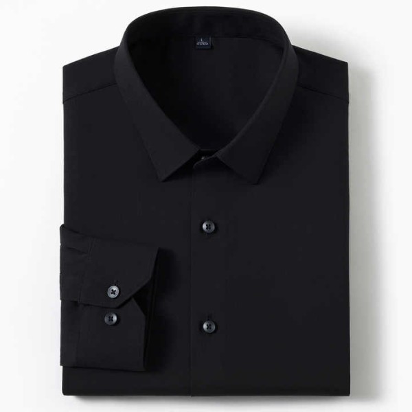 High Quality Men's Business Silk Shirts Long Sleeve