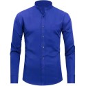 Men's Plus Size Stand Collar Slim Solid Colors Classic Comfortable