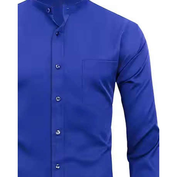 Men's Plus Size Stand Collar Slim Solid Colors Classic Comfortable