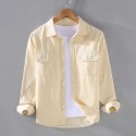 Best Hot Selling Plus Size Men's Shirts Solid Yarn Dyed Shirts