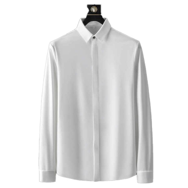 Man Hot Selling Plain Shirt Brand Label Men's Shirts High Quality Long Sleeve Shirts