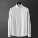 Man Hot Selling Plain Shirt Brand Label Men's Shirts High Quality Long Sleeve Shirts