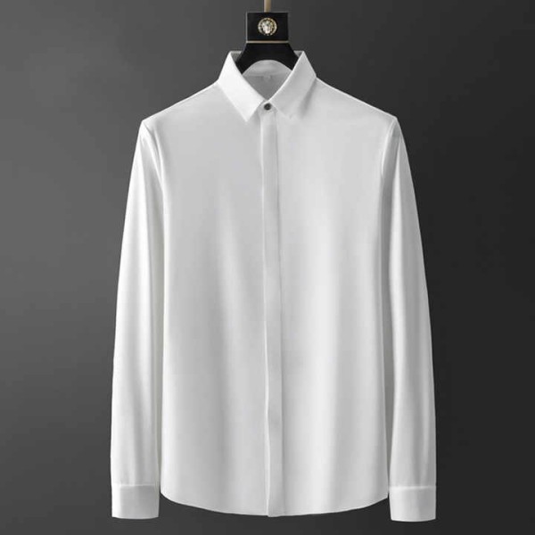 Man Hot Selling Plain Shirt Brand Label Men's Shirts High Quality Long Sleeve Shirts