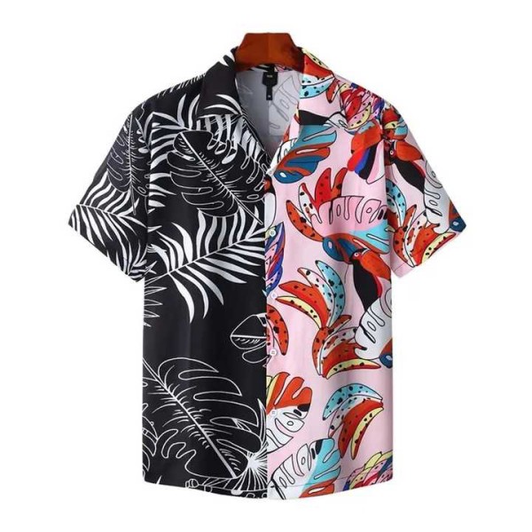 Fashion Polynesian Men's Floral Short Sleeve