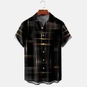 Men's Casual Short Sleeve Hawaiian Shirt with 3D Print Daily