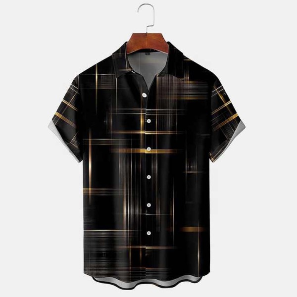 Men's Casual Short Sleeve Hawaiian Shirt with 3D Print Daily