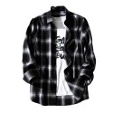 Men Shirt Flannel Plaid Warm Autumn Winter Fashion