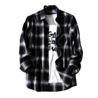 Men Shirt Flannel Pl...
