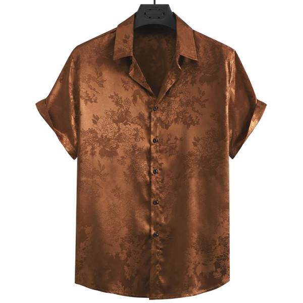 Men's Floral Hawaiian Aloha Shirt Comfort Fit Summer Anti-Pilling Short Sleeve
