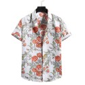 Floral Men's Summer Shirt Plus Size Lapel Beach