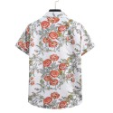 Floral Men's Summer Shirt Plus Size Lapel Beach