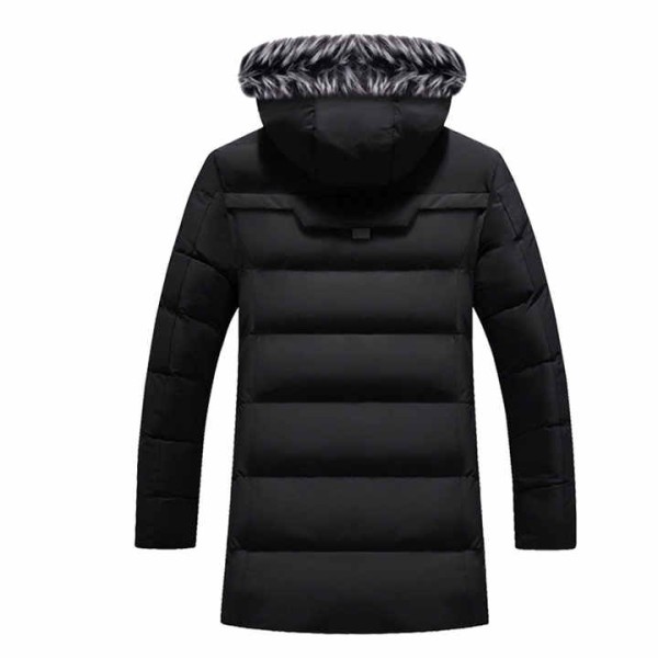 Men's Winter Jacket Waterproof Windproof Parka Fur Decoration Thick Coat