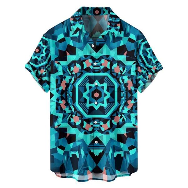 Men's Trendy Floral Printed Hawaiian Style Casual Shirt