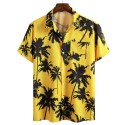 New Fashion Designer Geometric Printed Hawaiian Beach Shirts