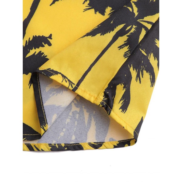 New Fashion Designer Geometric Printed Hawaiian Beach Shirts