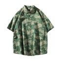 Men's Hawaiian Full Print Short Sleeved Vintage Floral Shirt