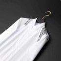 Men's Summer Cotton Dress Shirts Slim Fit Long Sleeve