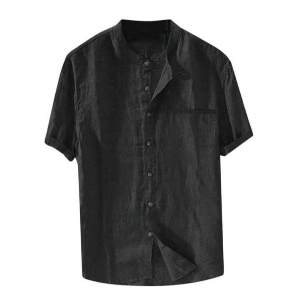 Men's Summer Casual Beach Shirt Twill Fabric Short Sleeve