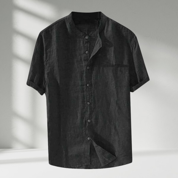 Men's Summer Casual Beach Shirt Twill Fabric Short Sleeve