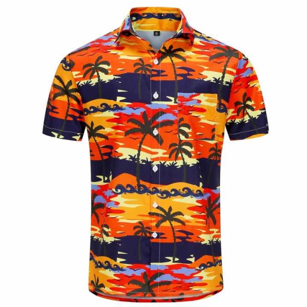 Men's Hawaiian Shirts Short Sleeve Button Down Casual Shirts