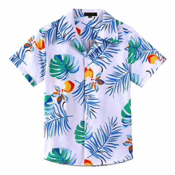 Men'S Tropical Holiday Summer Hawaiian Beach Shirts Short-Sleeve