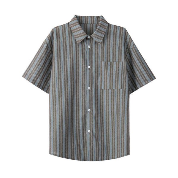 New Fashion Men's Silk Hawaiian Beach Shirt Casual Short-Sleeved