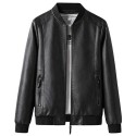 New leather men's casual jacket Korean trend slim
