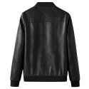 New leather men's casual jacket Korean trend slim
