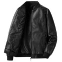 New leather men's casual jacket Korean trend slim