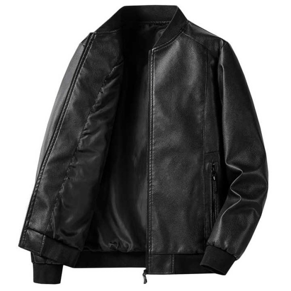 New leather men's casual jacket Korean trend slim