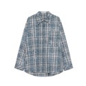Tree Pattern Washed Tie-Dye Distressed Clean Fit Long Sleeve
